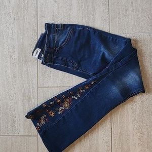 Embroidered Blue Jeans